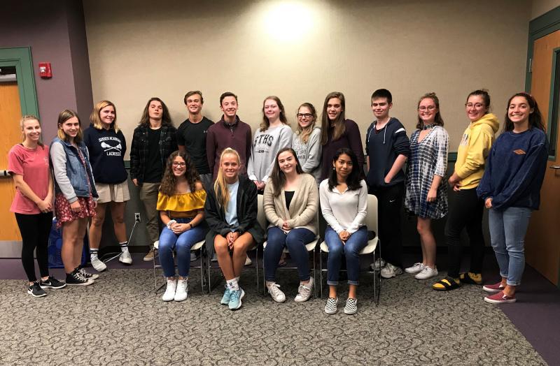 Sussex County Youth Philanthropy Board participants are in back (l-r) Sophia Ludt, Worcester Prep; Emma Evan, Sussex Central; Molly Martiner, Sussex Academy; Adam Meacci, Cape Henlopen; Camden Keeler, Sussex Central; Daniel Koval, Delmar; Kara Shallis, Sussex Tech; Alastornia Swift, Woodbridge; Shannon O’Hara, Sussex Tech; Nick Phillips, Seaford; Maddie Betts, Cape Henlopen; Marley Fishburn, Seaford; and Kathryn Marini, Worcester Prep. In front are Danielle Morelli, Delmar; Kaylee Hall, Indian River; Macee Turnbaugh, Laurel; and Sarai Vicente, Indian River. Not pictured are Taylor Dade, Cape Henlopen; Noah Rimmer and Leah Schlabach, Delmarva Christian; and Alex Reyes, Sussex Academy. SUBMITTED PHOTO